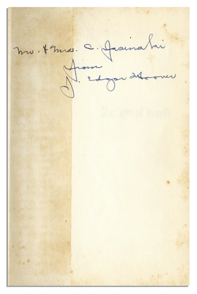 J. Edgar Hoover Signed ''Masters of Deceit The Story of Communism in America and How to Fight It''