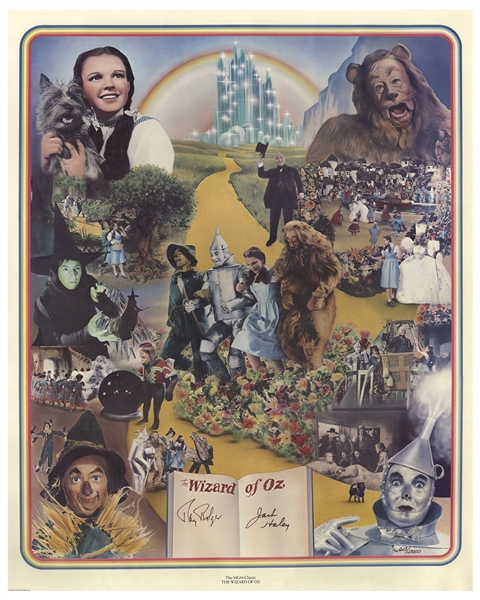''Wizard of Oz'' Limited Edition Poster Signed by Jack Haley and Ray Bolger