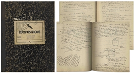 Sheldon Mayer Handwritten Journal From 1951-55, Bursting With Creative Thoughts and Story Ideas -- Lot Also Includes Dozens of Journal Pages Including His Feelings About Working for M.C. Gaines