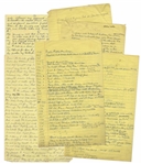 Moe Howards Handwritten Manuscript Draft for His Autobiography, "Moe Howard and the Three Stooges" -- 78 Pages of Humor & Anecdotes, Revealing Personal Details of Moes Career & Family