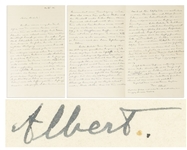 Albert Einstein Autograph Letter Signed During The Year That the General Theory of Relativity Is Published -- The Beginnings of His Serious Illness That Almost Killed Him & Mention of Quantum Theory
