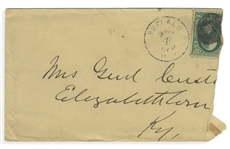 George Custer Handwritten Envelope Addressed to his Wife, Mrs. Genl Custer