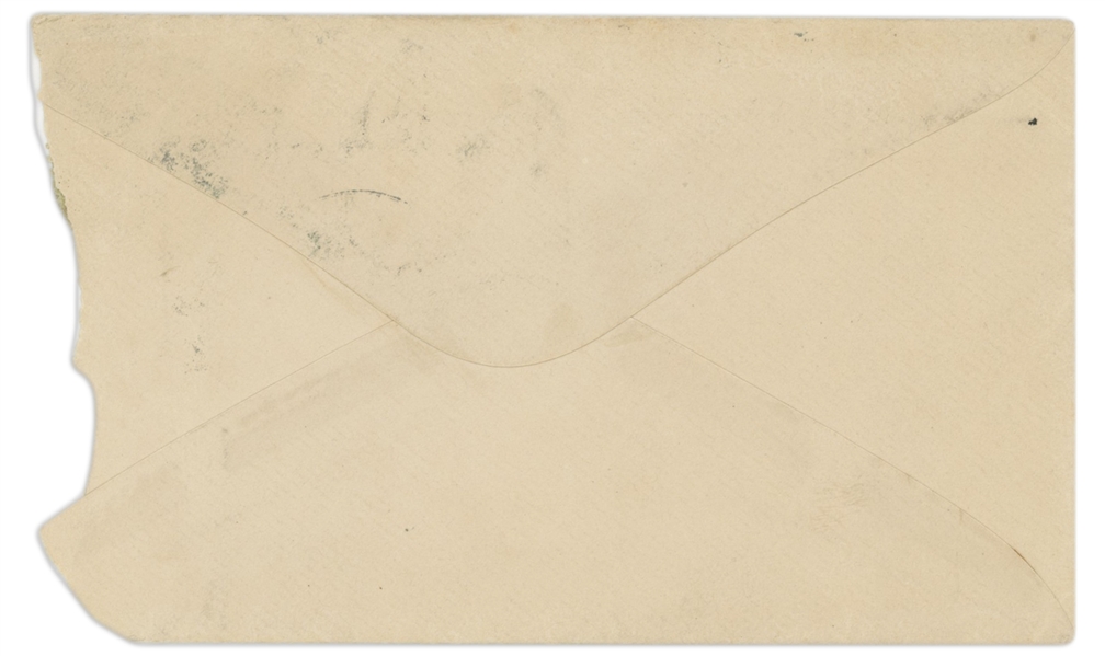 George Custer Handwritten Signed Envelope Addressed to his Wife, ''Mrs Genl Custer''