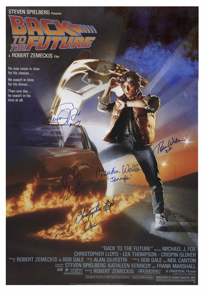 ''Back to the Future'' Cast-Signed Poster -- With All Actors Adding Their Character's Names