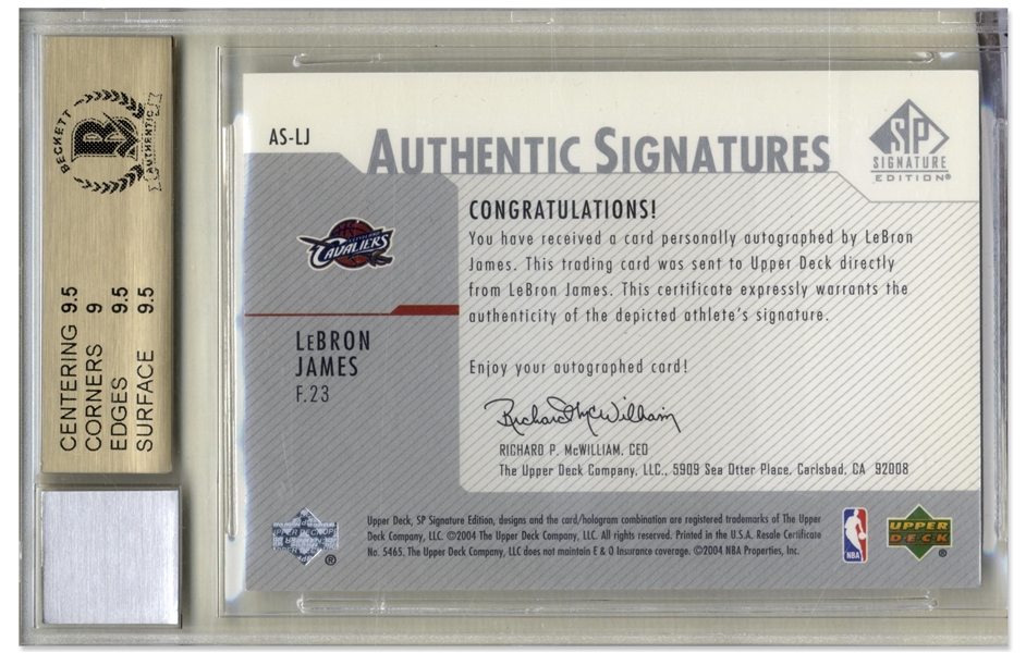 Lot Detail - 2003-04 Upper Deck SP Authentic Authentic Signatures