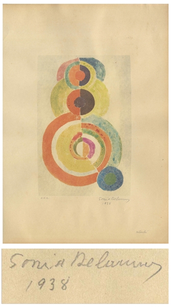 Sonia Delaunay Signed Lithograph