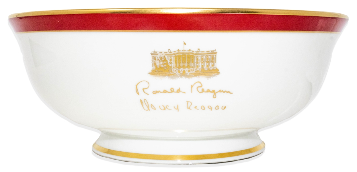 Reagan White House China Bowl to Celebrate Christmas in 1986