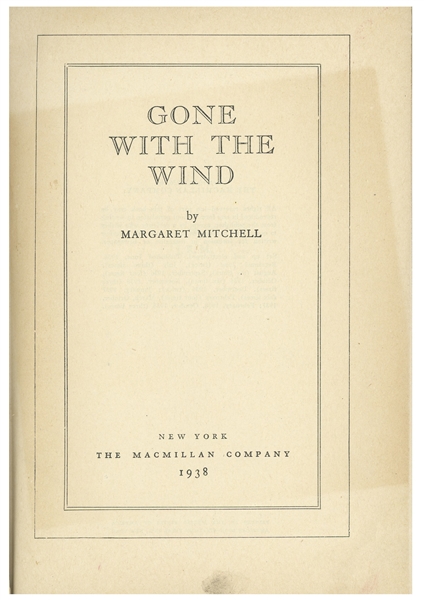 ''Gone With the Wind'' Cast-Signed Book -- Signed by Clark Gable, Vivien Leigh, Olivia de Havilland, Leslie Howard, Thomas Mitchell and David O. Selznick -- With PSA/DNA COA for All Signatures