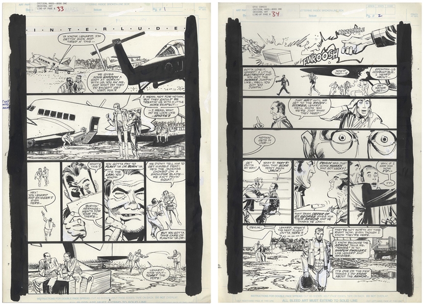 Gray Morrow Original Artwork for Epic Comics' ''Critical Mass''