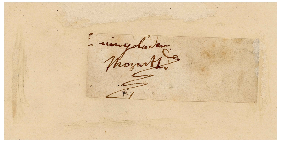 Scarce Signature by Wolfgang Amadeus Mozart -- With PSA/DNA COA
