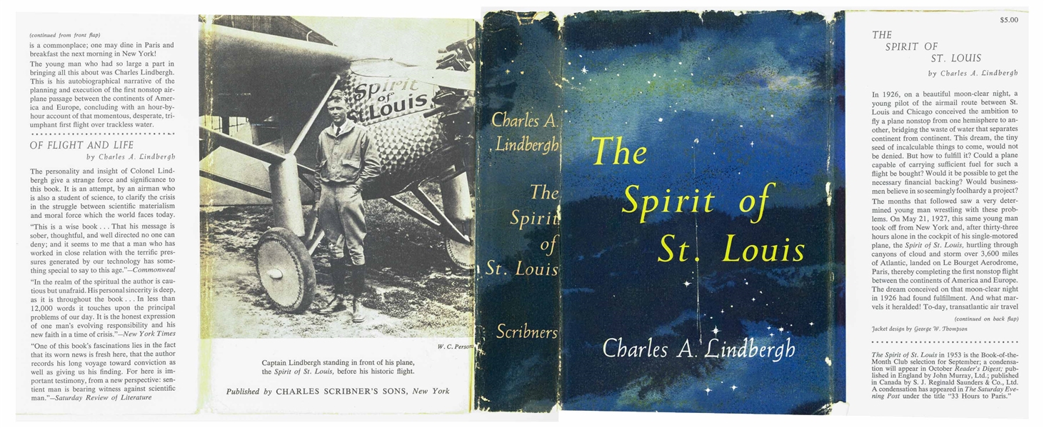 Charles Lindbergh Signed Copy of ''The Spirit of St. Louis'' -- Inscribed to WWII General Levin H. Campbell, Jr.