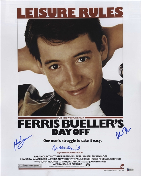 ''Ferris Bueller's Day Off'' Cast-Signed Movie Poster -- With Beckett COA
