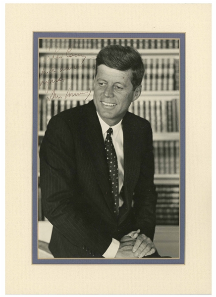 John F. Kennedy Signed 8'' x 10'' Photo -- With University Archives COA