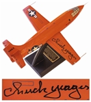 Chuck Yeager Signed Bell X-1 Model Airplane -- The Plane Yeager Piloted When He Broke the Sound Barrier in 1947 -- With Beckett COA