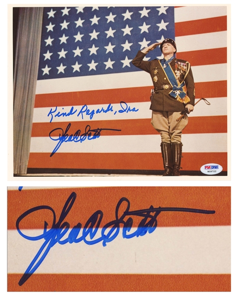 George C. Scott Signed 10'' x 8'' Photo From ''Patton'' -- With PSA/DNA COA