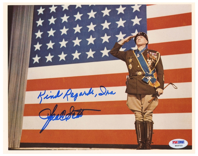 George C. Scott Signed 10'' x 8'' Photo From ''Patton'' -- With PSA/DNA COA