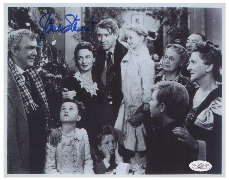 James Stewart Signed 10'' x 8'' Photo From ''It's a Wonderful Life'' -- With JSA COA
