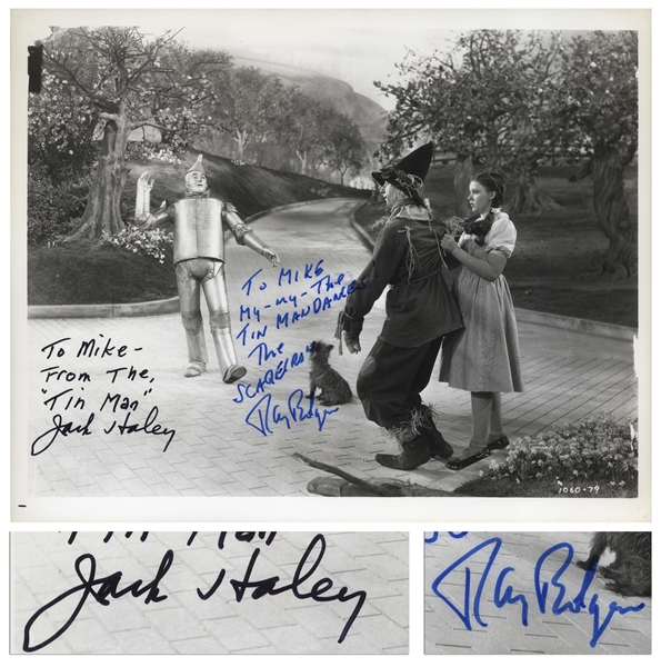 Ray Bolger and Jack Haley Signed 10'' x 8'' ''Wizard of Oz'' Photo