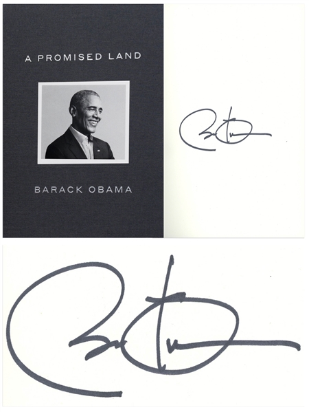 Barack Obama Signed Deluxe First Edition of ''A Promised Land''
