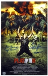 Tom Berenger and Charlie Sheen Signed Platoon Photo of the Movie Poster Measuring 11 x 17