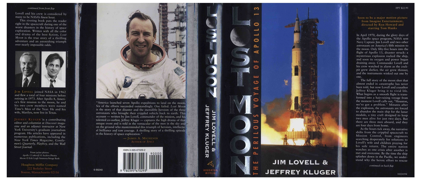 James Lovell Signed Copy of His Apollo 13 Memoir ''Lost Moon''