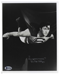 Kirk Alyn Signed 8 x 10 Superman Photo -- With Beckett COA