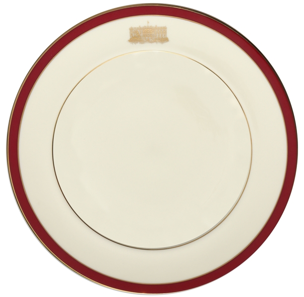 Ronald Reagan Commemorative China Plate for the First Ladies Breakfast -- Bordered in ''Reagan Red''