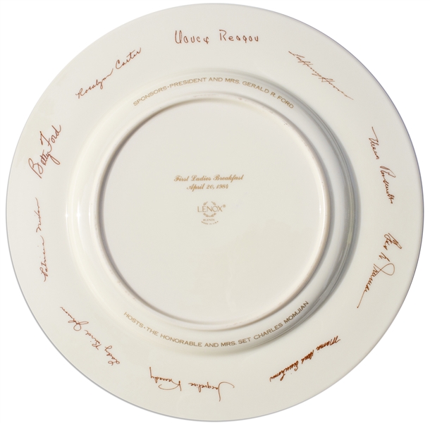 Ronald Reagan Commemorative China Plate for the First Ladies Breakfast -- Bordered in ''Reagan Red''
