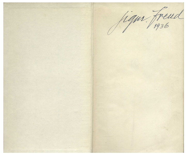 Sigmund Freud Signed Copy of His Book ''Psychoanalyse'' -- With University Archives COA