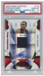 Stephen Curry 2009 Panini Certified Mirror Red Freshman Fab Signature Card #176 -- Currys Rookie Year -- Limited Edition of 100 -- Graded PSA Gem Mint 10