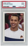 Stephen Curry 2009 Topps Rookie Card #321 -- PSA Graded Mint 9