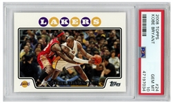 Kobe Bryant 2008 Topps #24 Pictured With LeBron James -- PSA Graded Gem Mint 10