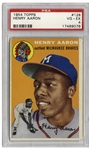 Hank Aaron 1954 Topps Rookie Card #128 -- PSA Graded Very Good-Excellent 4