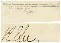 Robert E. Lee Document Signed -- With Provenance From Lees Son George Washington Custis Lee