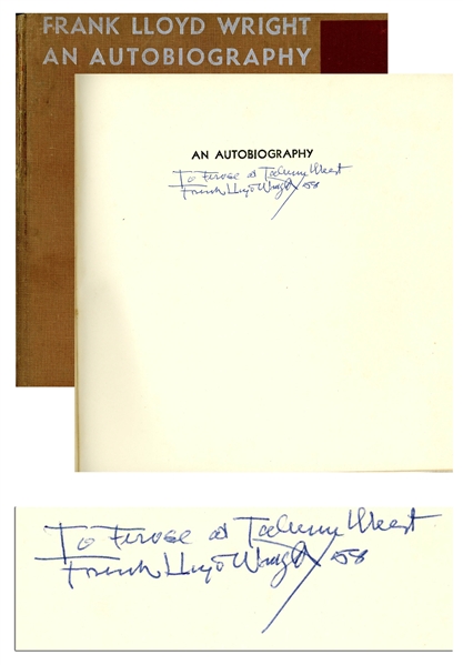 Frank Lloyd Wright Signed ''An Autobiography''