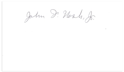John Nash, Jr. Signature -- The Nobel Laureate Who Inspired A Beautiful Mind