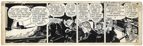 Terry and the Pirates Original Comic Strip by Milton Caniff From 1946