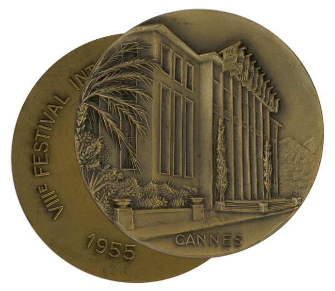 Cannes Film Festival 1955 Commemorative Bronze Medal, Given to Guests During the Festival