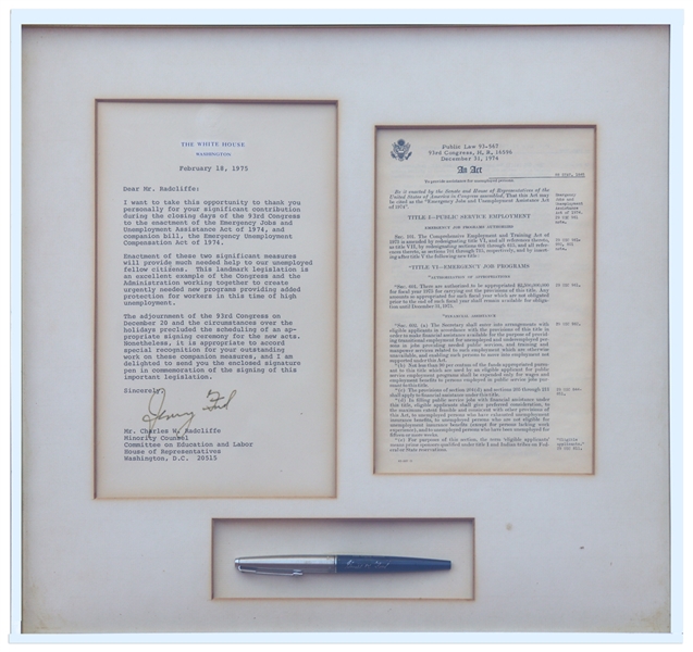 Lot of Four Presidential Bill-Signing Pens From Ronald Reagan, Richard Nixon & Gerald Ford