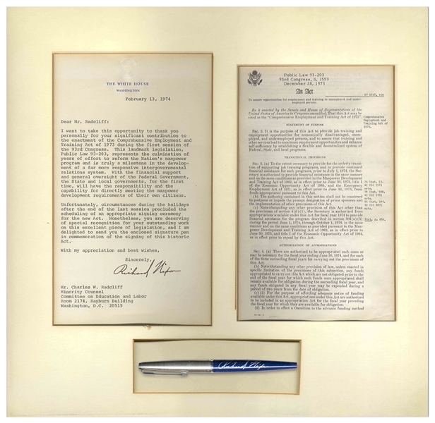 Lot of Four Presidential Bill-Signing Pens From Ronald Reagan, Richard Nixon & Gerald Ford