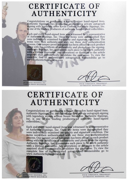 Lot Detail - Kevin Costner and Susan Sarandon Signed ''Bull Durham