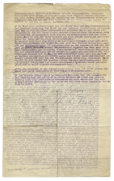 Leon Trotsky Letter Signed -- ''...Do you actually believe that I wanted to provoke...the [Communist party] split?...as long as his power is not threatened he approves of everything in China...''