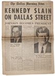 Dallas Newspaper the Day After John F. Kennedys Assassination