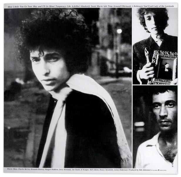 Bob Dylan Signed Double Album ''Blonde on Blonde'' -- With a COA From Dylan's Manger, Jeff Rosen