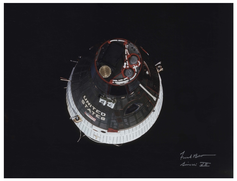 Frank Borman Signed 20'' x 16'' Photo of the Gemini 7 Spacecraft