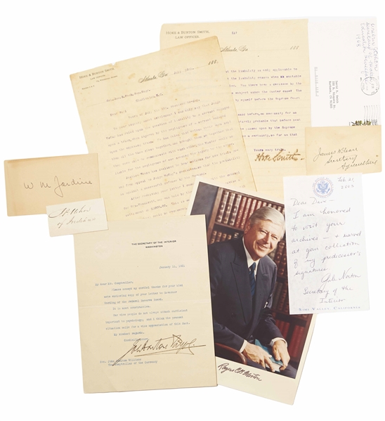 Large Collection of Autographs by U.S. Cabinet Secretaries -- Over 135 Signatures Spanning From 1849-2003