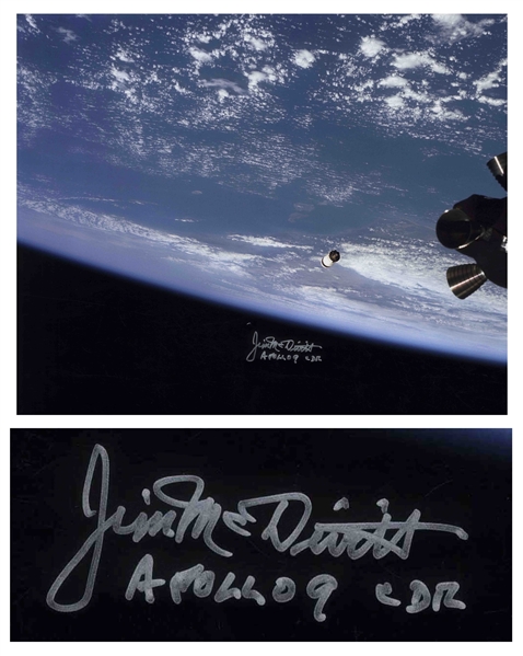 James McDivitt Signed 20'' x 16'' Photo From Apollo 9