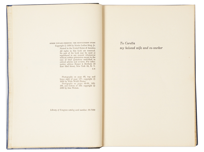 Martin Luther King Signed First Edition of ''Stride Toward Freedom'' Without Inscription