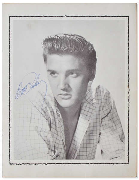 Elvis Presley Signed 8.5'' x 11'' Photo -- With Epperson COA