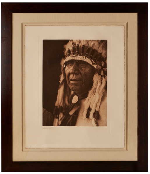 Edward Sheriff Curtis Original Large Photogravure Plate of ''Wakonda-Oto'' -- From ''The North American Indian''